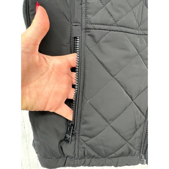 Andrew Marc Womens Puffer Vest Sz S Black Quilted Full-Zip Stretch Modern City - Picture 3 of 10